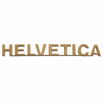 Articolo helvetica-maiuscola-bronzo